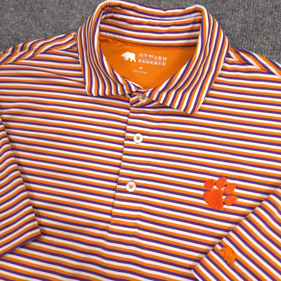 Onward Reserve Other - Onward Reserve Men's Orange Purple Striped Polo